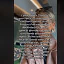 A TikTok influencer has called out a cheating fiancé bragging about his conquest to his mates on a train to Preston and has issued a message to his wife-to-be.