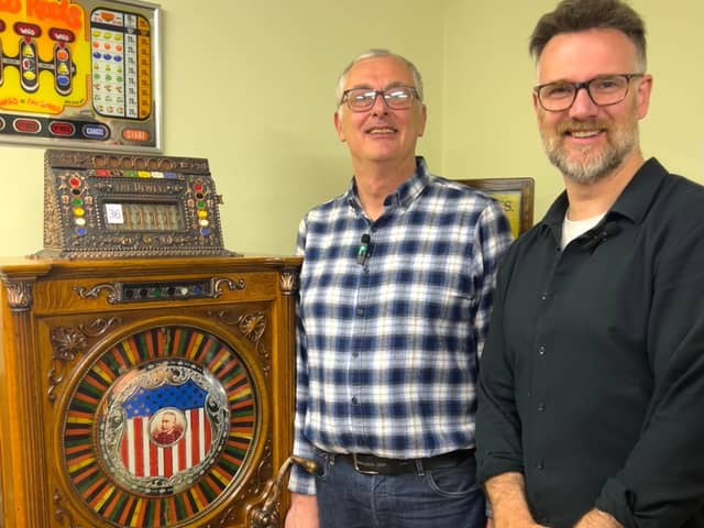 Stewart Jackson, left, and Charles Hanson, owner of Hansons Auctioneers