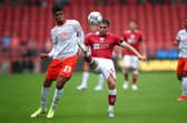Tyreece John-Jules (L) was at Blackpool in the 2021/22 season. He is now a free agent at 23-years-old. Photo by Marc Atkins/Getty Images)