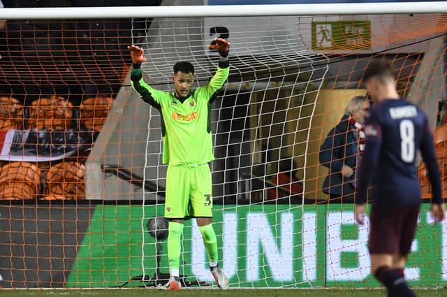 Christoffer Mafoumbi played for Blackpool from 2017 to 2020. He is now playing in the Maltese Premier League. (Image: PAUL ELLIS/AFP via Getty Images)