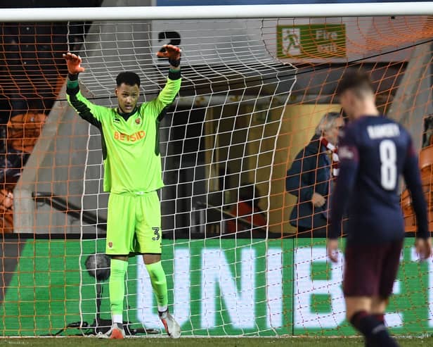 Christoffer Mafoumbi played for Blackpool from 2017 to 2020. He is now playing in the Maltese Premier League. (Image: PAUL ELLIS/AFP via Getty Images)
