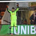 Christoffer Mafoumbi played for Blackpool from 2017 to 2020. He is now playing in the Maltese Premier League. (Image: PAUL ELLIS/AFP via Getty Images)