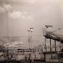 A busy scene from 1974.The new Palatine buildings were going up and Kiddieland can be seen to the right with Astroglide rising high above it