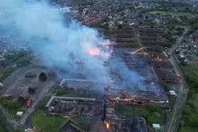 An investigation has been launched into the cause of a large blaze on Warbreck Hill Road in Blackpool (Credit: Lancashire Fire and Rescue Service)