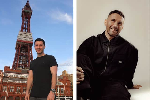 Danny pictured in 2015 vs 2024.