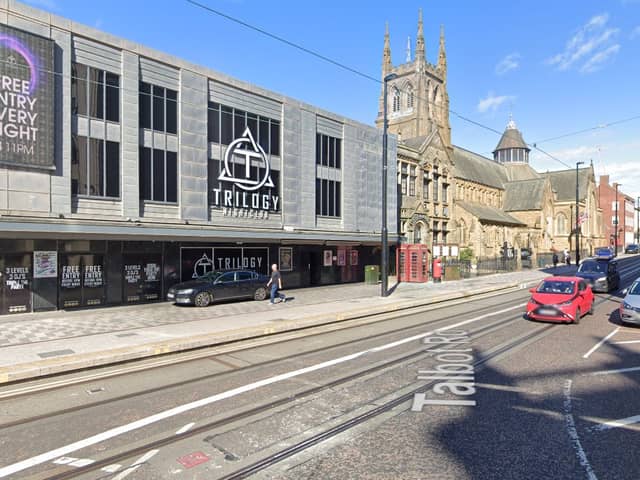 A man was stabbed during an attack on Talbot Road in Blackpool (Credit: Google)