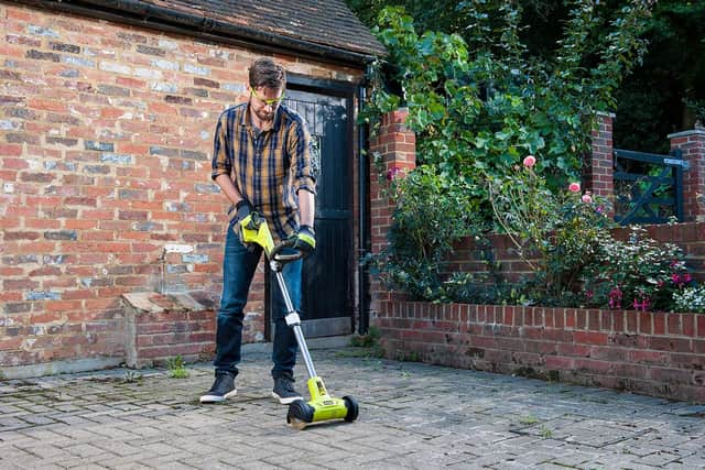 The Ryobi Cordless Patio Cleaner
