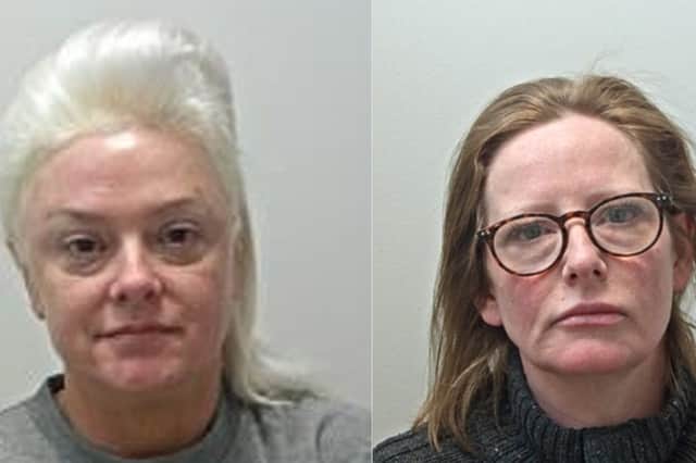 Catherine Hudson (left), 54, was found guilty of giving unprescribed sedatives to two patients at Blackpool Victoria Hospital in 2017 and 2018. She was also convicted of conspiring with Charlotte Wilmot (right), 48, to give a sedative to a third patient
