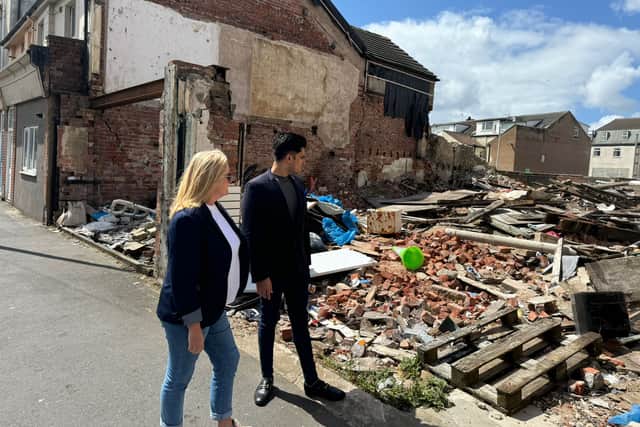 Zak Khan with Coun Diane Mitchell in Bond Street
