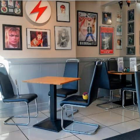 The family run cafe is inspired by David Bowie and serves an array of delicacies including afternoon tea, homemade cakes and sharing boards.