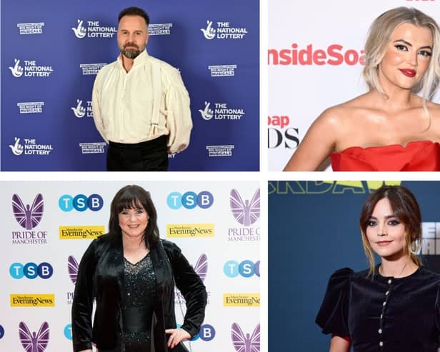 Top left clockwise: Alfie Boe, Lucy Fallon, Jenna Coleman and Coleen Nolan