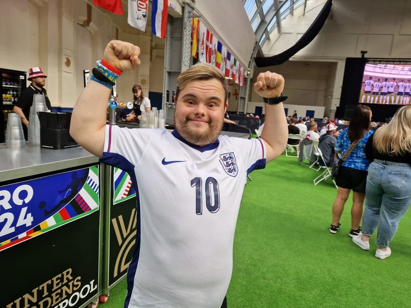 Hundreds gather at Lancashire's biggest Euros fanzone at the Winter Gardens Blackpool to support England