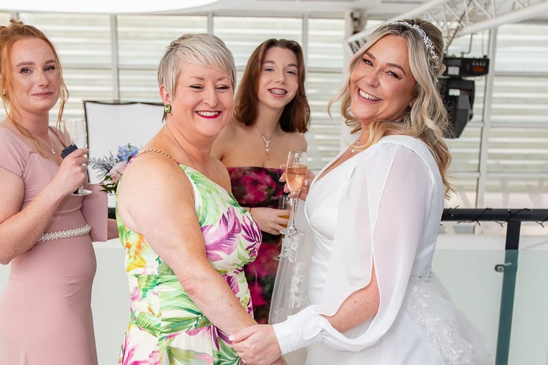 With the girls. Leanne said the run-up to the wedding was fine, they were very organised! "My bridal shop was great at all alterations and dress fittings. It was Lula Ella Brides and they always made me feel so special and like the only bride in the world."