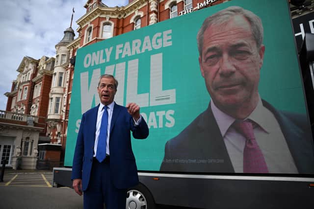 The politician ended Thursday at the Imperial Hotel in Blackpool where about 600 supporters gathered to see him speak (Credit: OLI SCARFF/AFP via Getty Images)