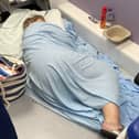Madeleine Butcher was forced to sleep on the floor at Blackpool Victoria Hospital due to no beds being available in the A&E department
