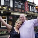 Keith and Barbara Slater of the Pump and Truncheon, Bonny Street, glad to be back in business following the Grab City fire.