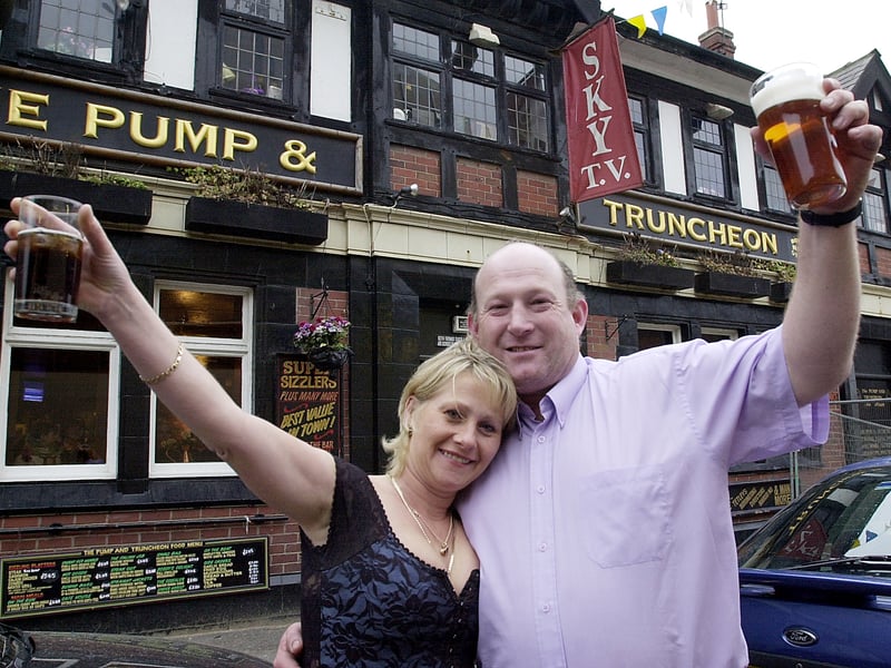 Keith and Barbara Slater of the Pump and Truncheon, Bonny Street, glad to be back in business following the Grab City fire.