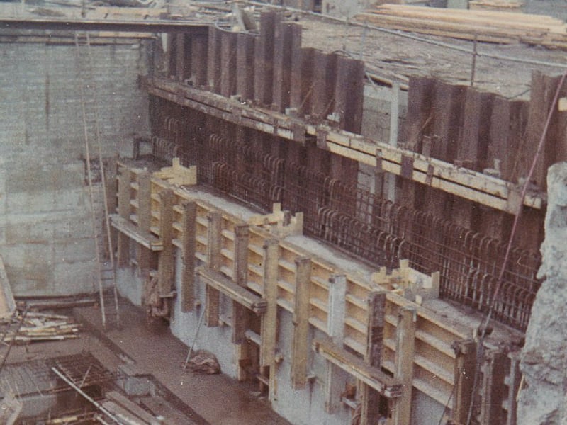 Blackpool Manchester Square pumping station under construction 1963