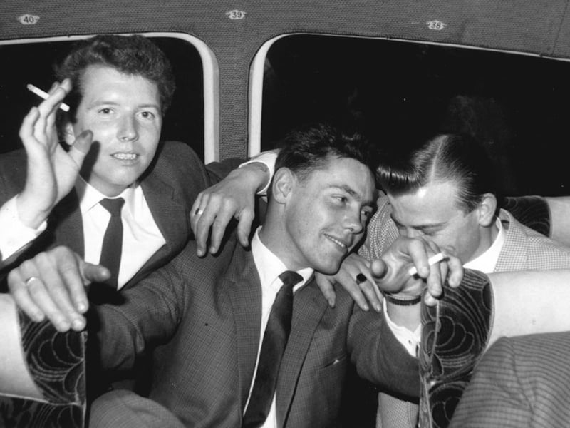 Proving that Blackpool has long been a destination for weekend party-goers, this photo shows Bob Easton, Tom Nickson and Frank Werrill clearly enjoying themselves on the coach home! The lads had enjoyed a lively night out in 1963 at the Winter Gardens' Motors Ball