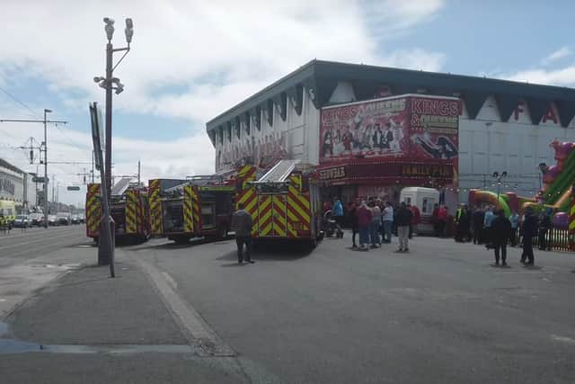Firefighters at the scene. Image: The Blackpool Lads