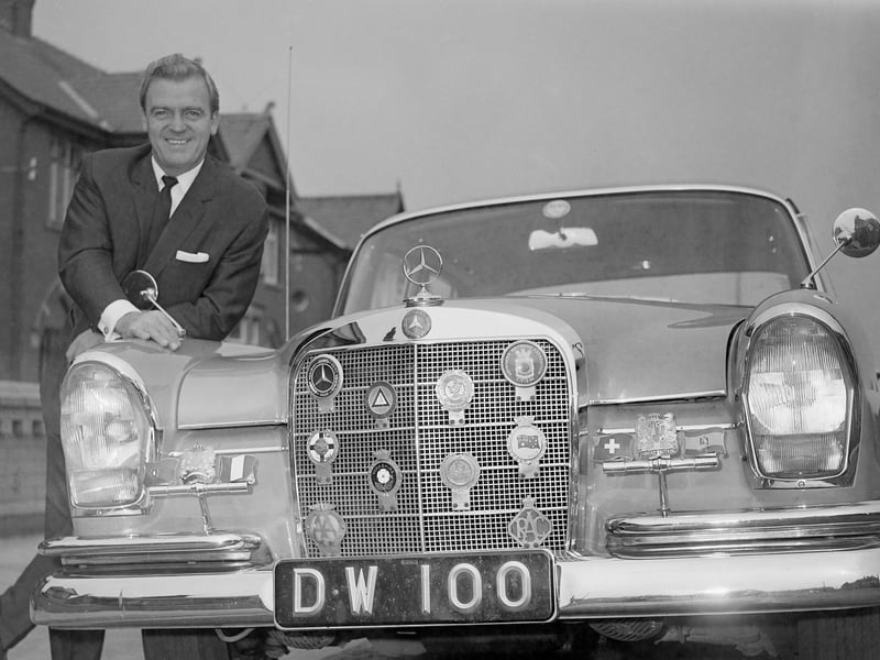 Singer David Whitfield starred in many Blackpool shows including the Winter Gardens Pavilion in 1963. Whilst here he posed for this photograph shortly before another tour of the troops for the War Office, 1963