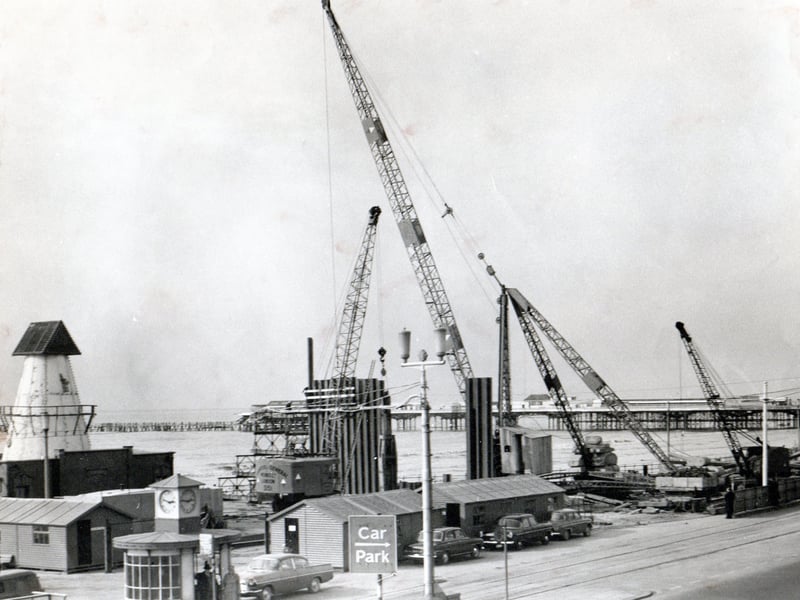 Blackpool Manchester Square pumping station under construction 1963
