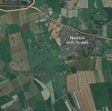 The rural area south of Kirkham where the two substations are proposed to be built (image: Google)