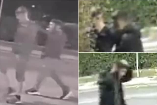 Officers want to speak to these two men after a car was stolen from a property in Blackpool (Credit: Lancashire Police)