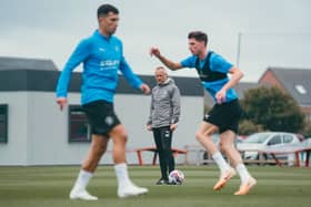 The Blackpool squad in pre-season action (Credit: Blackpool FC)