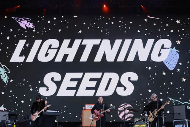 The Lightning Seeds performing on stage. Credit: Lytham Festival