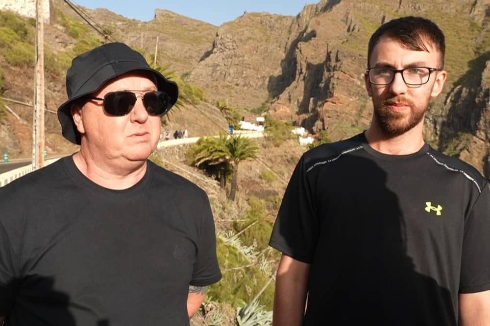 Jay's dad Warren Slater and brother Zak. Credit: Sky News 