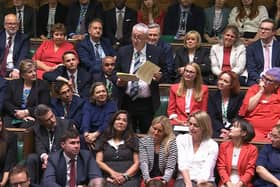 Sir Lindsay Hoyle speaks to MPs as he accepts the role of Speaker, who is responsible for the Commons debates at the Palace of Westminster, London