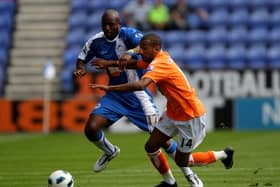 Emmerson Boyce (L) played for Wigan Athletic against Blackpool in their first Premier League game. (Photo by Alex Livesey/Getty Images)