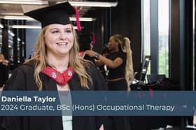 Daniella Taylor at her graduation from  the University of Central Lancashire 