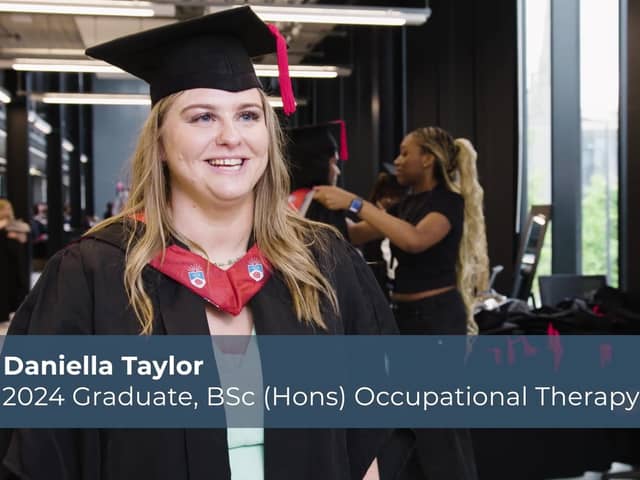 Daniella Taylor at her graduation from  the University of Central Lancashire 