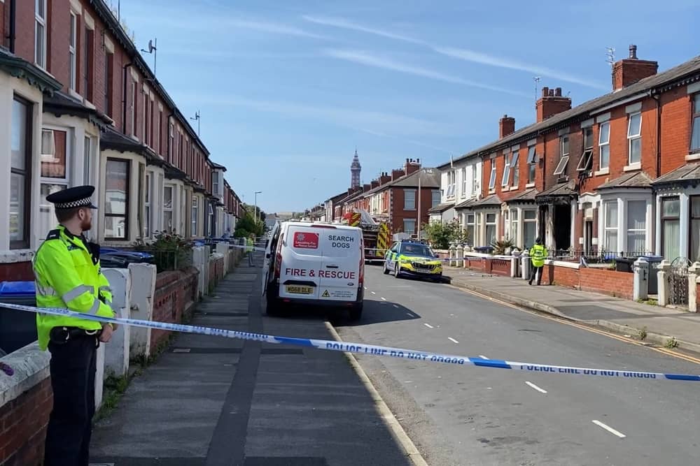 A fire broke out at a property on Peter Street in Blackpool