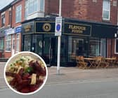 Reporter Luke Patrick tries a dish from Flavour Fushion in Church Street, Blackpool