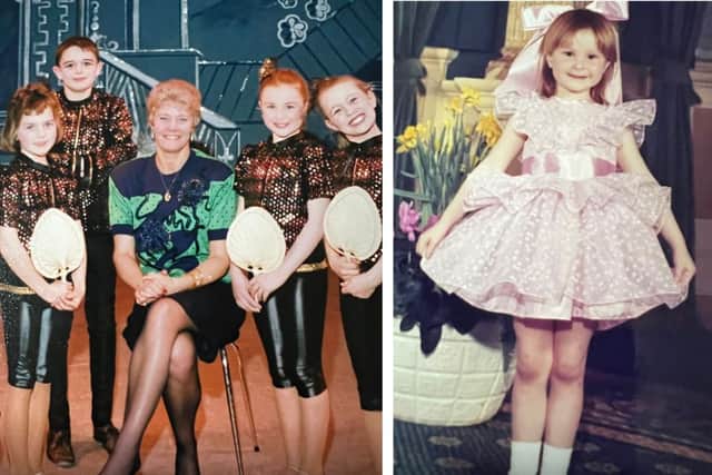 Images from Lara's childhood shows in Blackpool