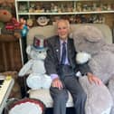 Dennis Adelsberg built a shed to house his collection of 1,000 stuffed toys, ornaments and plushies