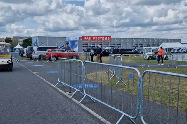 While many businesses were limited to a stall in an exhibition hall, BAE Systems had a whole hangar to themselves.