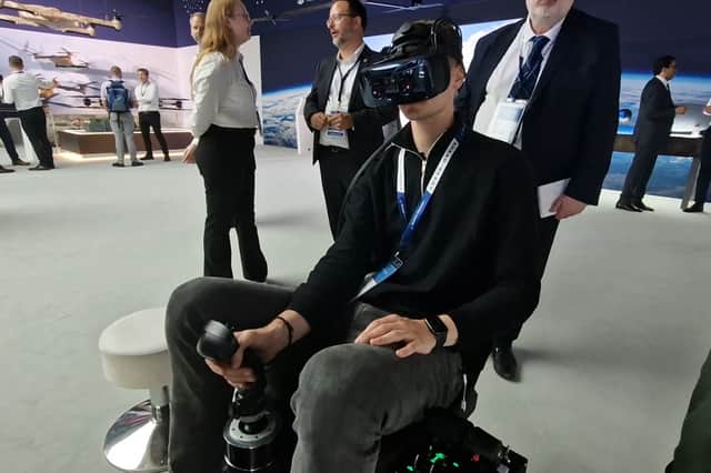 I got to experience the latest flight simulators created by BAE Systems including one of the Typhoon fighter jet.