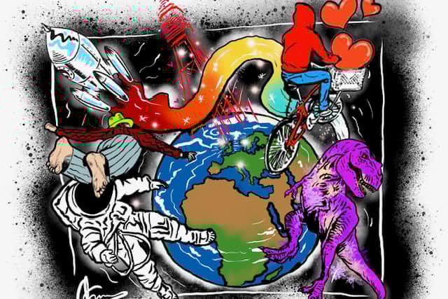 Light Around The World Leigh Francis Sketch