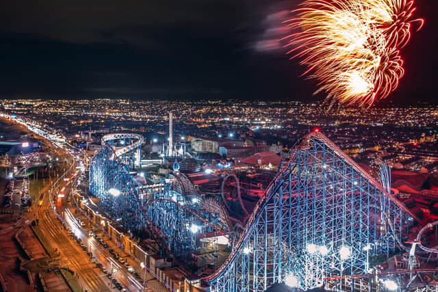 Late night riding with fireworks