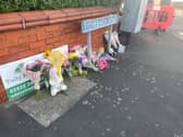 Flowers near the scene in Hart Street, Southport, where two children died and nine were injured in a "ferocious" knife attack during a Taylor Swift event at a dance school on Monday. A 17-year-old male from Banks, Lancashire, has been arrested on suspicion of murder and attempted murder over the incident. Picture date: Tuesday July 30, 2024. PA Photo. See PA story POLICE Southport. Photo credit should read: Eleanor Barlow/PA Wire