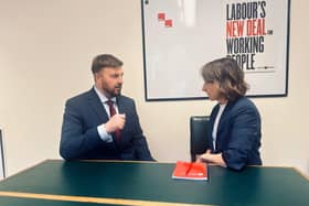 Blackpool South MP Chris Webb with Work and Pensions Minister Liz Kendall