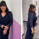 Left: Coleen Nolan before the Loose Women prom. Right: after the event. Credit: @coleen_nolan on Instagram