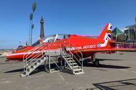 Visitors to Blackpool’s spectacular Air Show weekend will be able to get up close and personal with a Red Arrow jet.