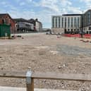 The land next to the Holiday Inn