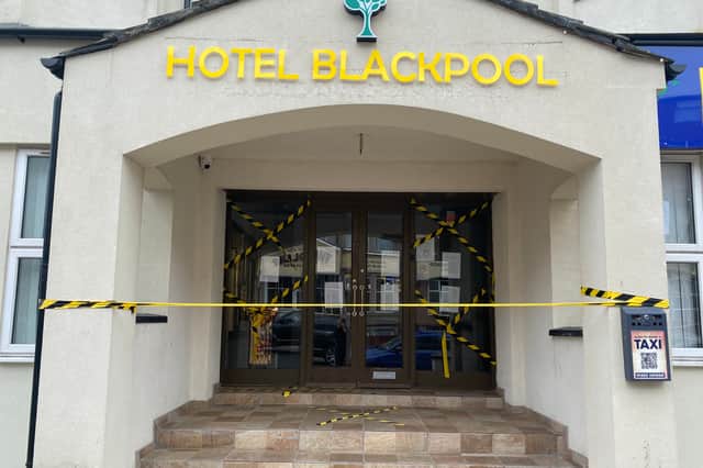 Blackpool Hotel condemned by Lancashire Fire and Rescue.