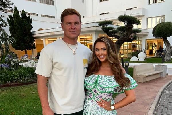 Charlotte Dawson and Matt Sarsfield on holiday in Mallorca in July. Credit: @charlottedawsy on Instagram